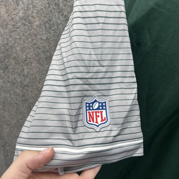 New York Jets Shirt Mens 2XL Green Gray NFL Football Nike Dri Fit Polo - Picture 7 of 12
